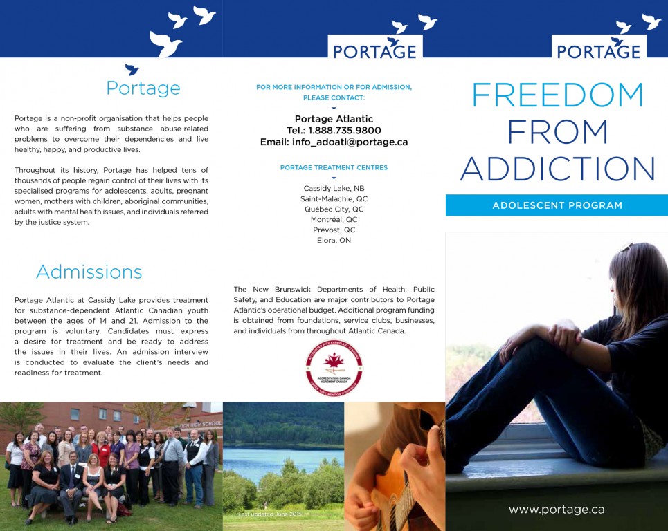 Portage Atlantic - adolescent program - english - brochure