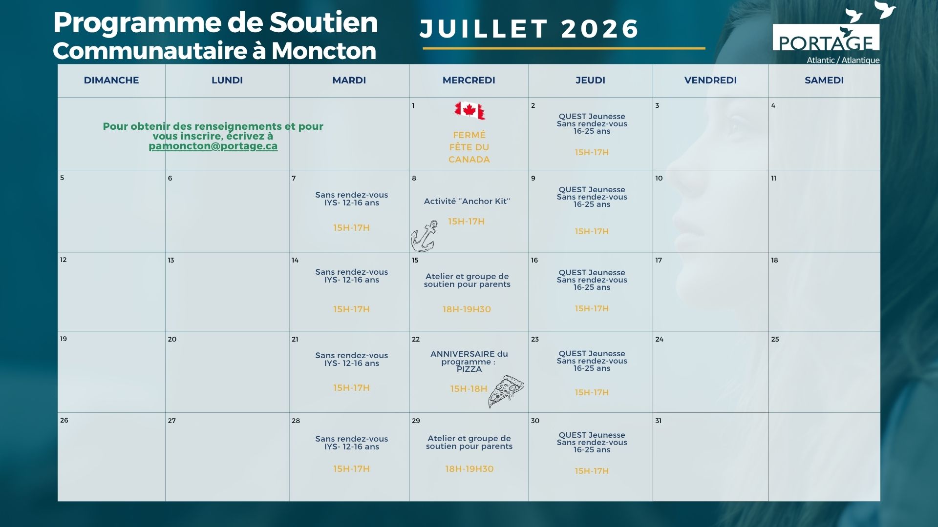 Moncton Community Care Calendars